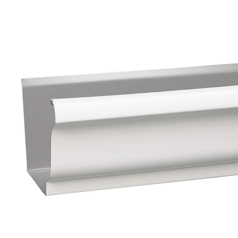 White Aluminum K-Style Gutter 5 in. x 10 ft.