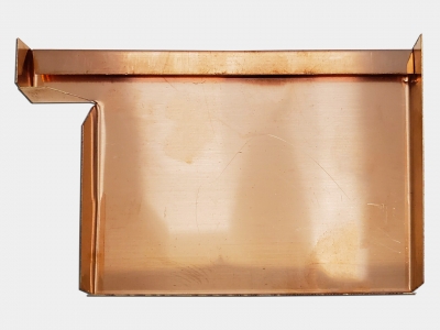 A-Style Commercial Copper Box Gutter Left & Right End Cap