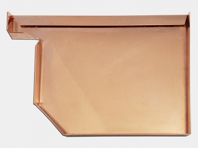 D-Style Residential Copper Box Gutter Left / Right End Cap