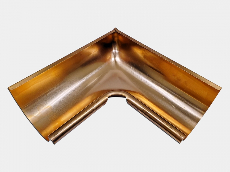 Seamless Euro Bead Half Round Copper Gutter Inside...