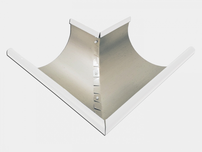Aluminum 0.027 inch Half Round Gutter Outside Mite