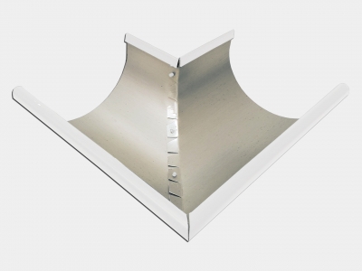 Aluminum 0.027 inch Half Round Gutter Outside Mite