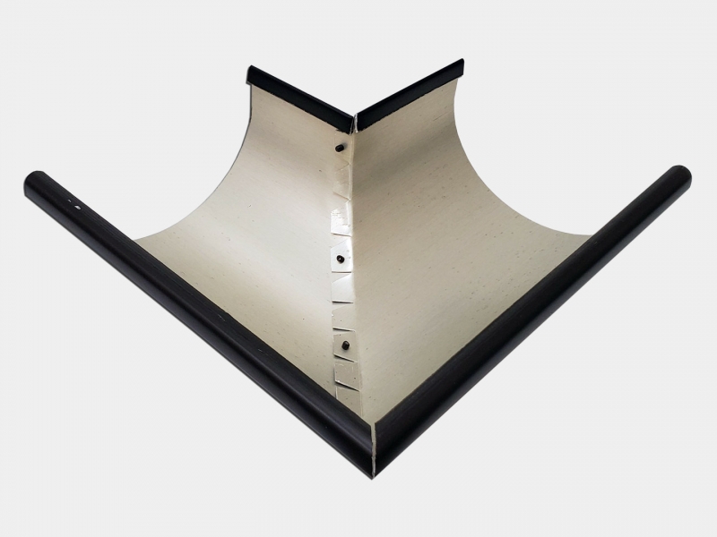 Aluminum 0.027inch Half Round Gutter Outside Miter